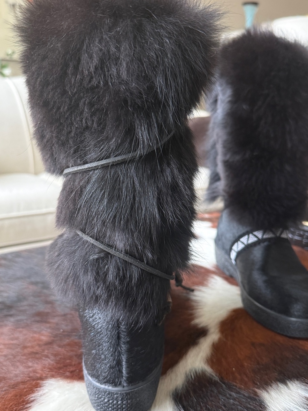 OSCAR CRISTINA SPORT ITALIAN Fur Winter Boots SZ 39 - Picture 4 of 14